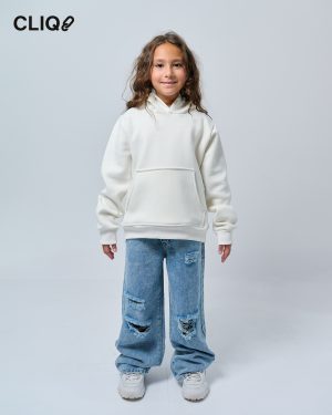 Kids Regular Fit Hoodie - Off-white