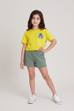 Kids Cropped T-shirt - Stitch