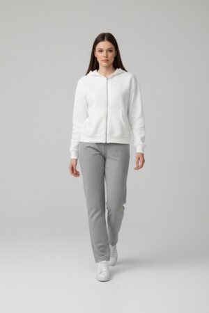 Full-zip Hoodie - White