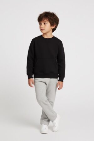 Round neck sweatshirt - Black